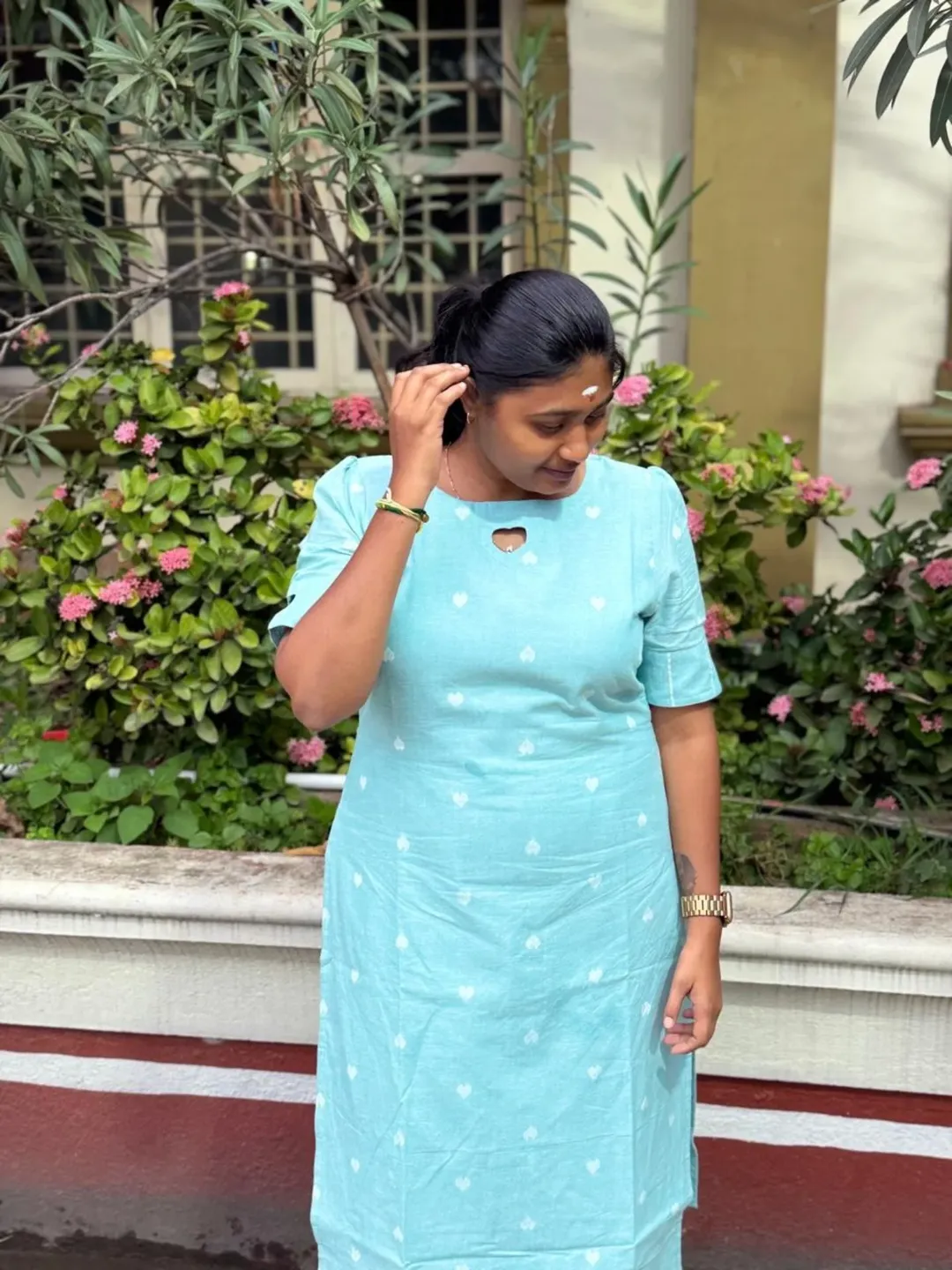 Aqua HeartBloom Kurti Set thumbnail 4
