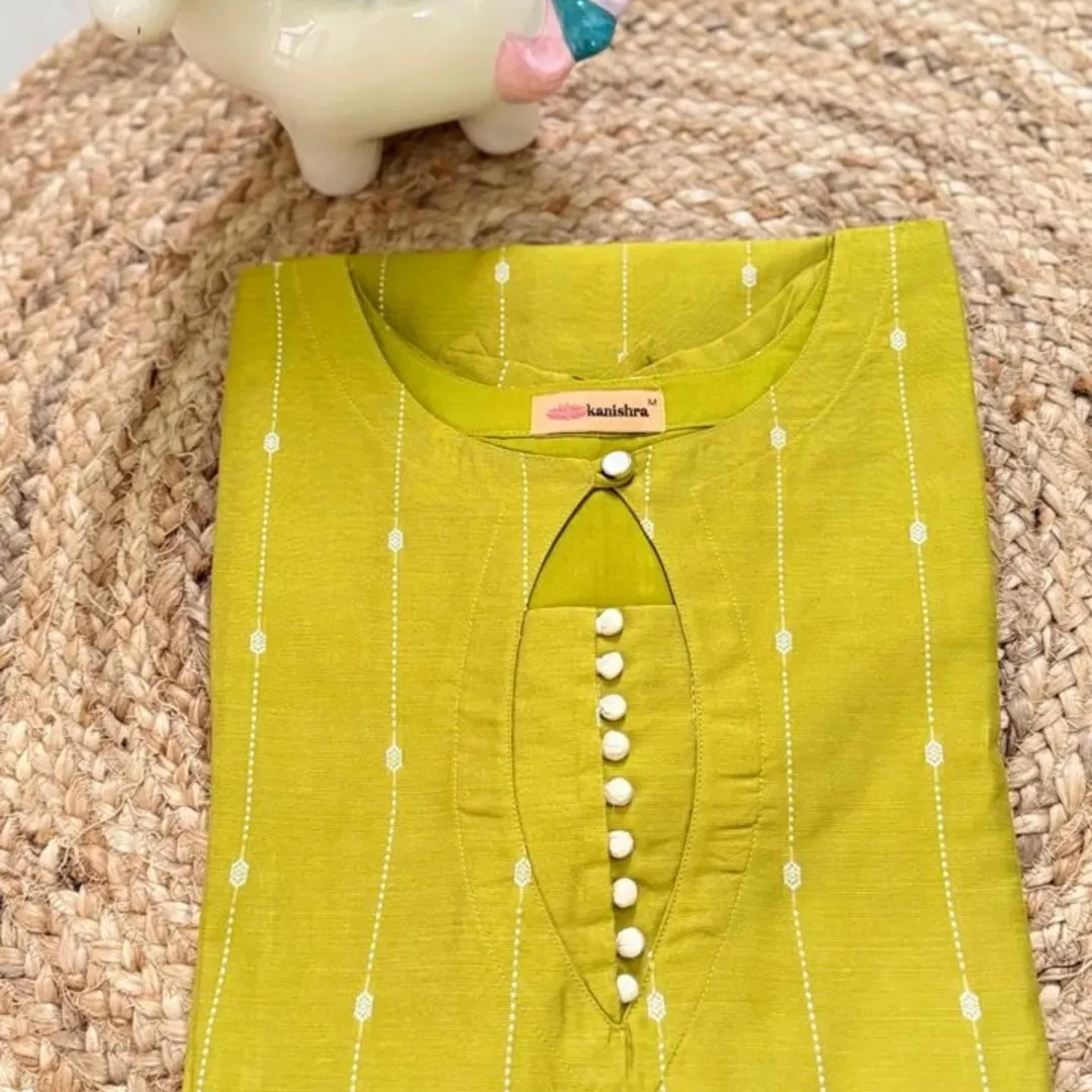 Sketch Green Glow Kurti Set