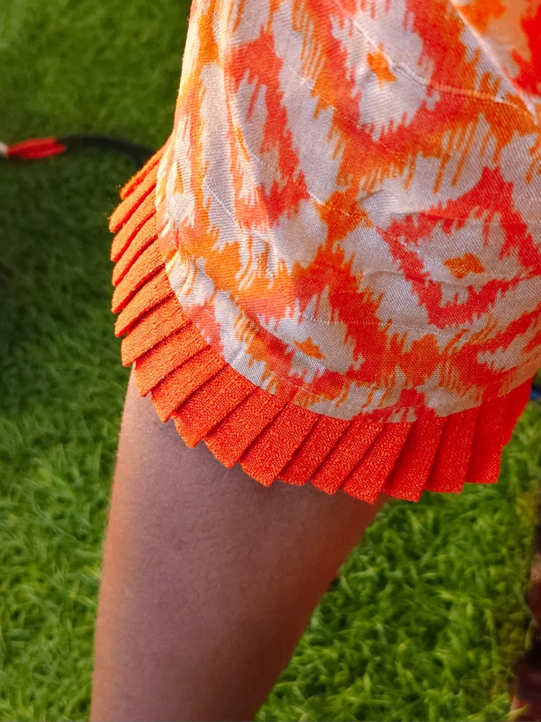 Tangerine Ikat Tussar Kurti thumbnail 8