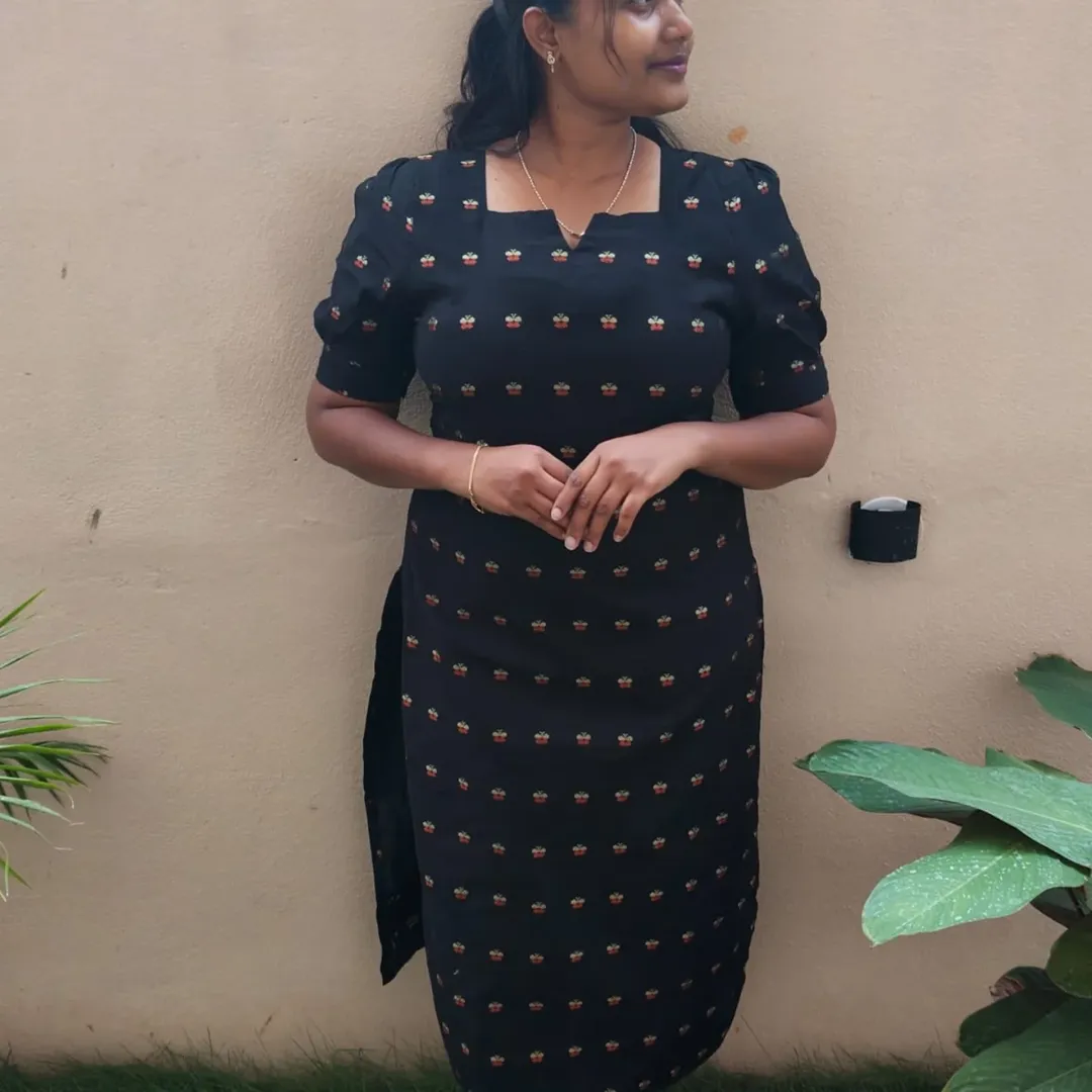 Charcoal Woven Kurti
